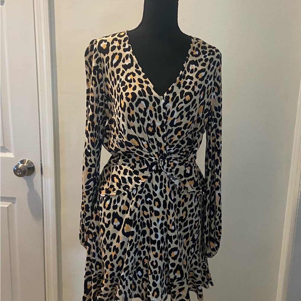 Vici Animal Print Long Sleeve Dress